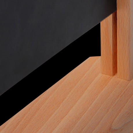 Houten tafel menu krijtborden