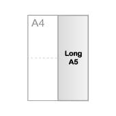 Format long A5 (10,5 x 29,7 cm)