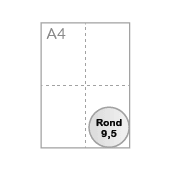 Rond 9,5 cm