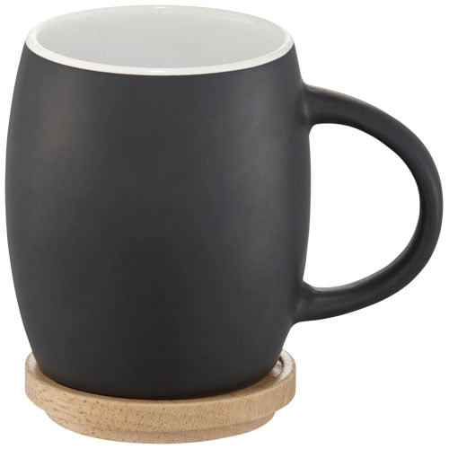 Hearth 400 ml mok met houten onderzetter
