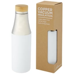 Hulan koperen vacuüm geïsoleerde roestvrijstalen fles van 540 ml met bamboe deksel