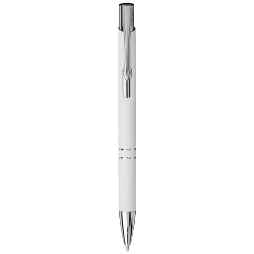 Stylo bille rétractable doux au toucher Moneta (encre noire)