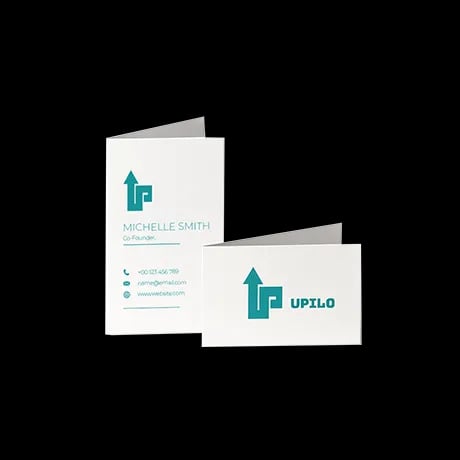 Carte de visite pliable au format classique