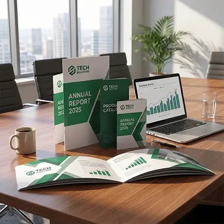 Magazines agrafés écologiques imprimés sur papier recyclé