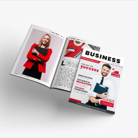 Magazines dos carré collé imprimés en digital avec une reliure robuste et élégante